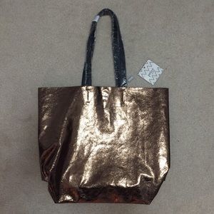 Metallic Sorial Holiday Tote Bag